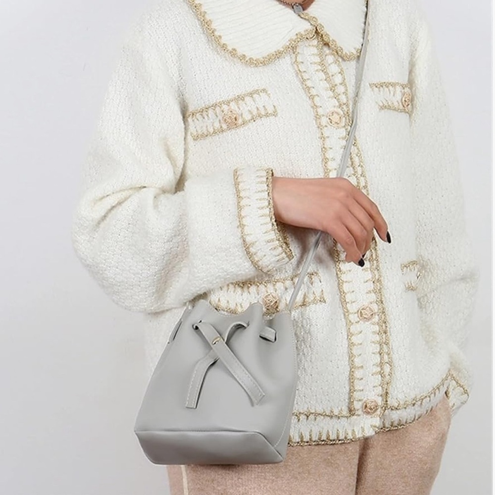 Handbag Soft Mini The Tote Crossbody Bags for Women Gray Color